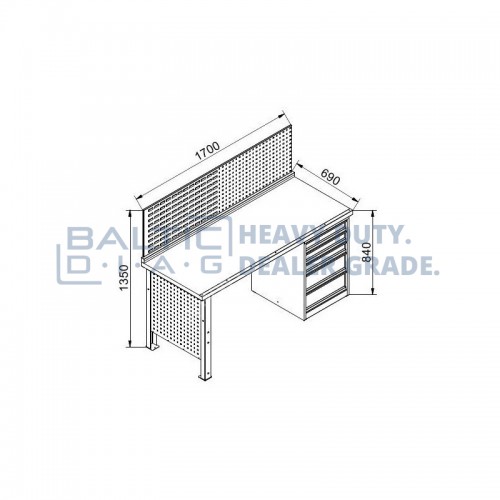 Desktop Set With Drawers | Workbench Assembly | Gude