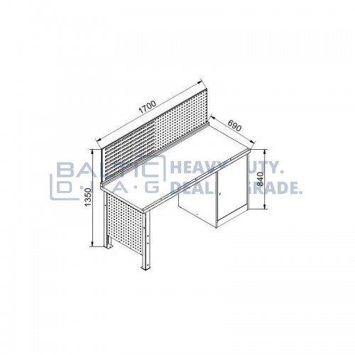 Desktop Set With Cabinet | Workbench Assembly | Gude