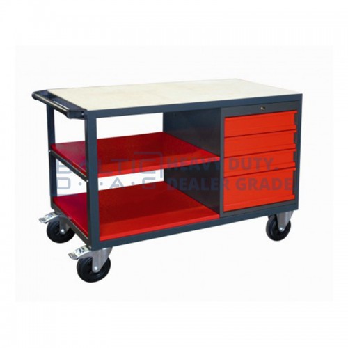 Mobile Workbench with Drawers and Wheels | 4ZP-160 | Gude