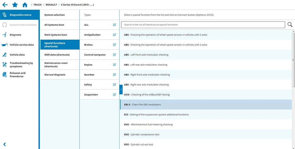 diagnostic functions